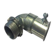 Connectors, Set Screw, 90°, Short Radius, EMT to Box, Zinc Die Cast