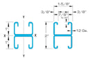 eSTRUT™ Cold Form Strut Channel, 12 Gauge, 1-5/8" x 2"
