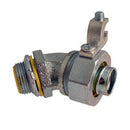 Liquid Tight Connectors, 45°, with Grounding Lug, Insulated, Malleable