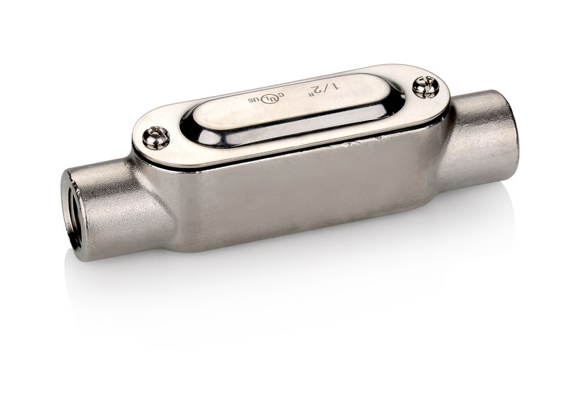 Conduit Body, RIGID, Type C, w/Cover & Gasket, Stainless Steel