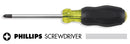 Square-Recess Screw Drivers, with Cushioned Grip & Handle ID