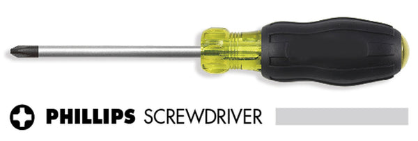 Phillips Screw Drivers, with Cushioned Grip & Handle ID