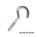 Hooks, Screw-In, Steel