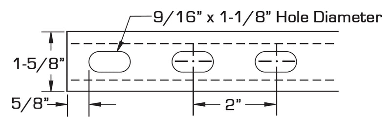 eSTRUT™ Cold Formed Strut Channel, 12 Gauge, 1-5/8" x 4-7/8" Back-to-Back